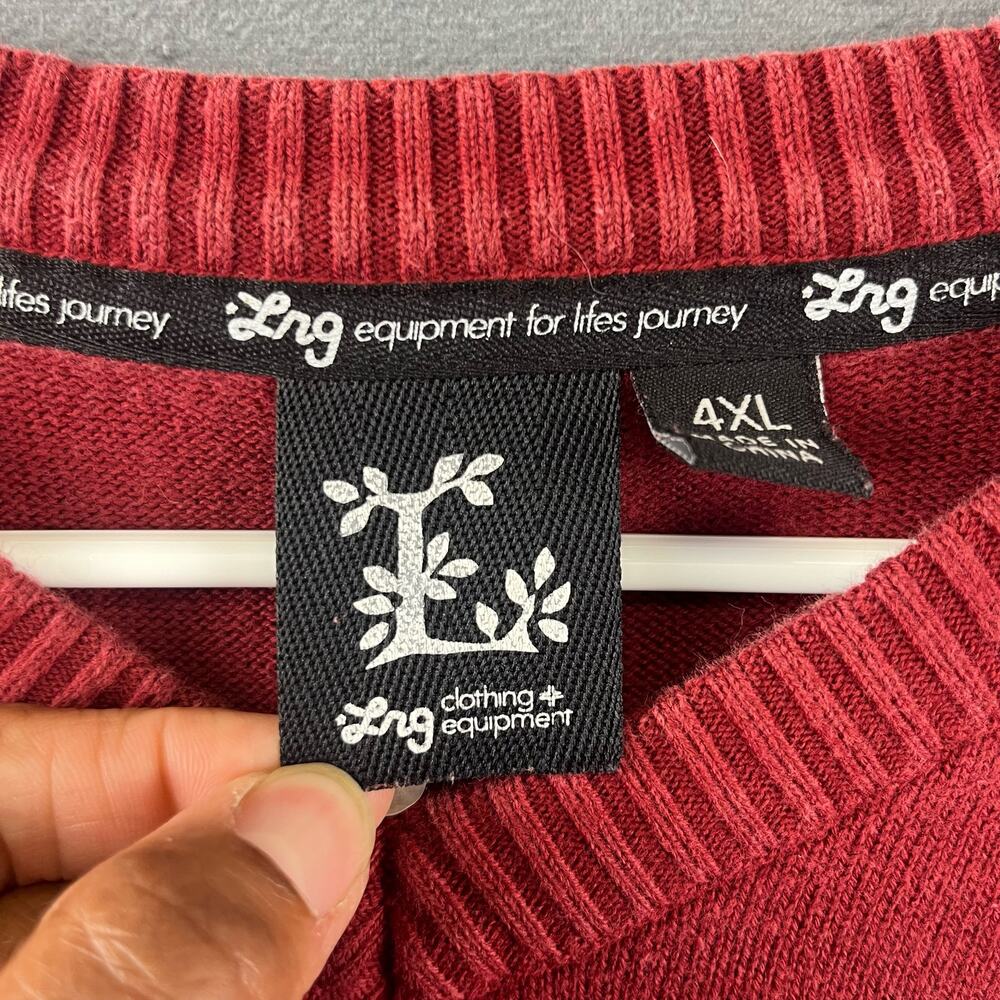 Mens 4xl Vintage Lrg Slow & Low Sweater Maroon Embroidered Logo Heritage Giraffe View 4